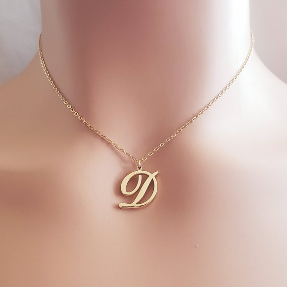 Jewelry Initial D Gold Necklace Poshmark